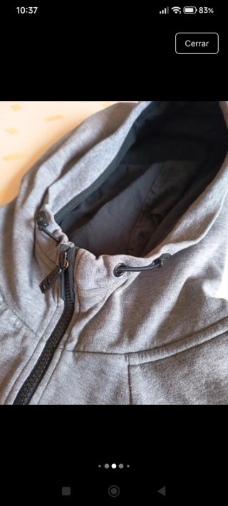 Chaqueta Nike Tech Fleece gris cremallera S UNISEX