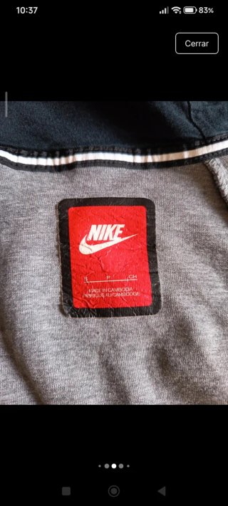 Chaqueta Nike Tech Fleece gris cremallera S UNISEX