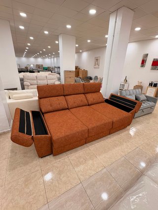 Sofá 3 plazas convertible en cama con arcón