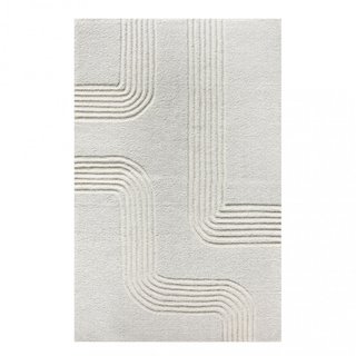 Tappeto Soggiorno Lana e Cotone 120x180cm Avorio