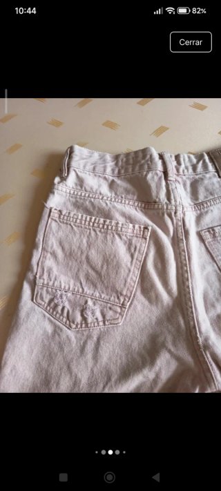 Bermudas vaqueras Bershka slim fit rosa claro