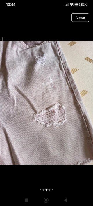 Bermudas vaqueras Bershka slim fit rosa claro
