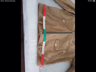 Cazadora Biker The Kooples Ante Beige Talla L