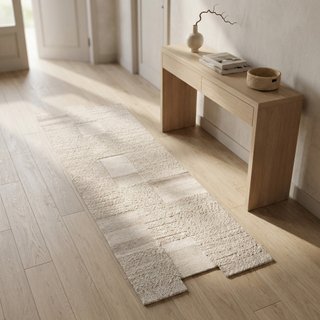 Tappeto da ingresso Lana e Cotone Effetto Rilievo