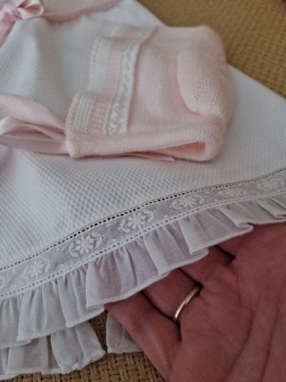 Vestido y gorrito Paz Rodríguez 1-3 meses