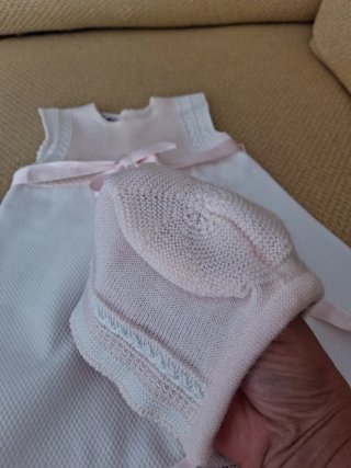 Vestido y gorrito Paz Rodríguez 1-3 meses
