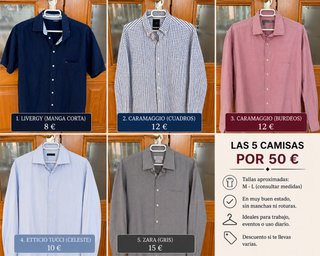 Lote 5 Camisas Hombre