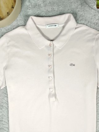Polo Lacoste Vintage donna rosa taglia L