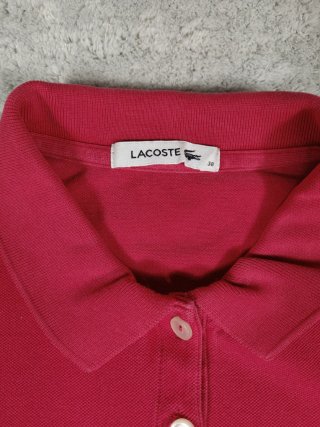 Polo Lacoste Vintage Rosso Donna XS