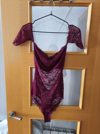 Body encaje Oysho rojo