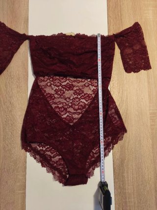 Body encaje Oysho rojo