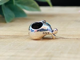 Charm Foca Corazón Azul - Plata