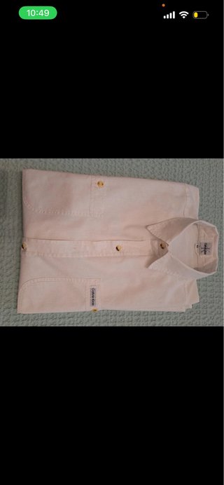 Camisa Calvin Klein Blanca Manga Larga