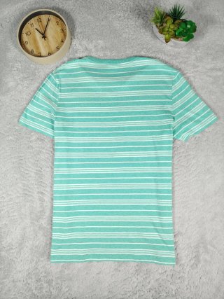 T-shirt Lacoste righe verde/bianco uomo