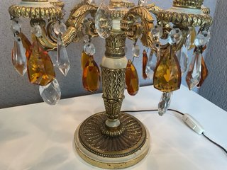 Candelabros antiguos con luz (2 unidades)