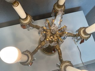 Candelabros antiguos con luz (2 unidades)