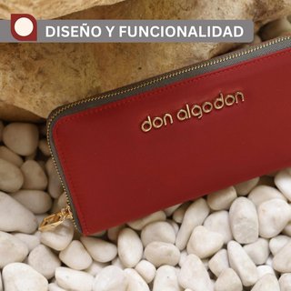 Monedero Don Algodón Mujer Rojo y Dorado