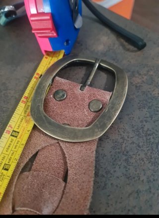 Cinturón de cuero trenzado marrón