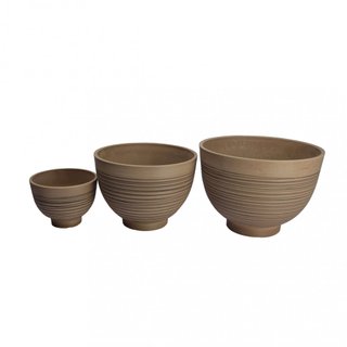 Vaso per Piante in Resina Sintetica Taupe 45x32cm