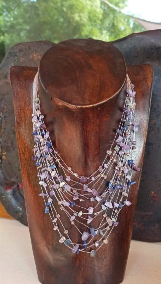 Collar lapislázuli y amatistas