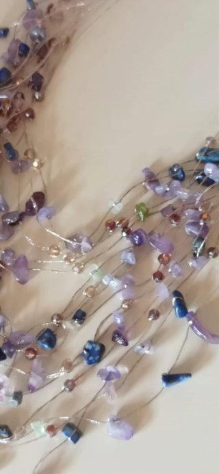 Collar lapislázuli y amatistas