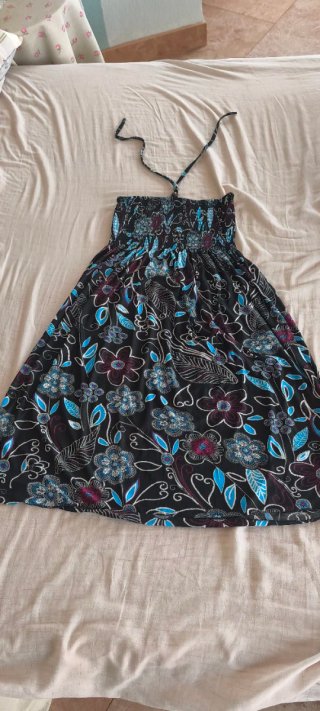 Vestido Verano Estampado Negro
