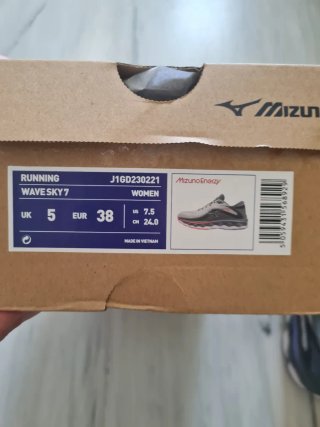 Zapatillas Mizuno Wave Sky 7 Gris/Morado