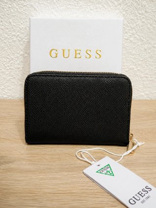 Cartera Guess Patsie SLG Negra Cremallera Nueva