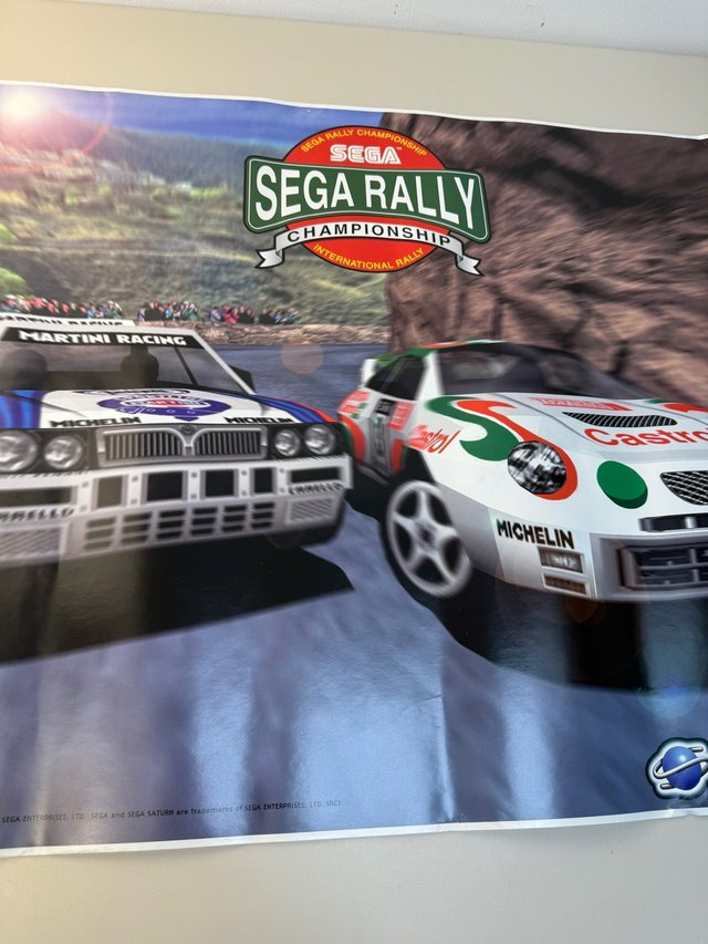 Poster promocional Sega Saturn Rally toyota Lancia
