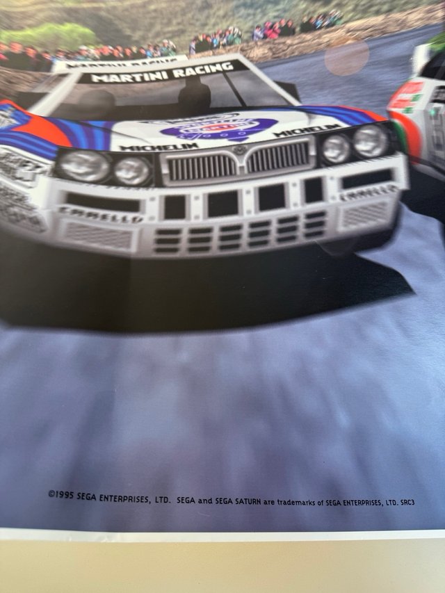 Poster promocional Sega Saturn Rally toyota Lancia
