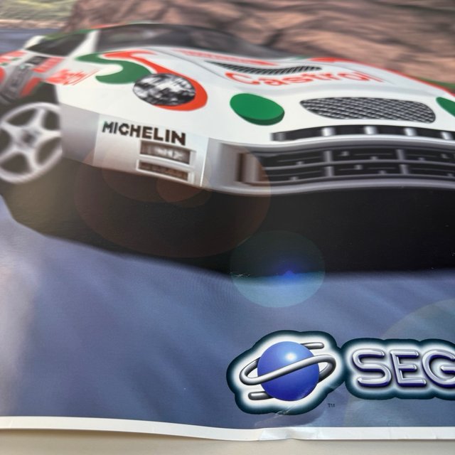 Poster promocional Sega Saturn Rally toyota Lancia
