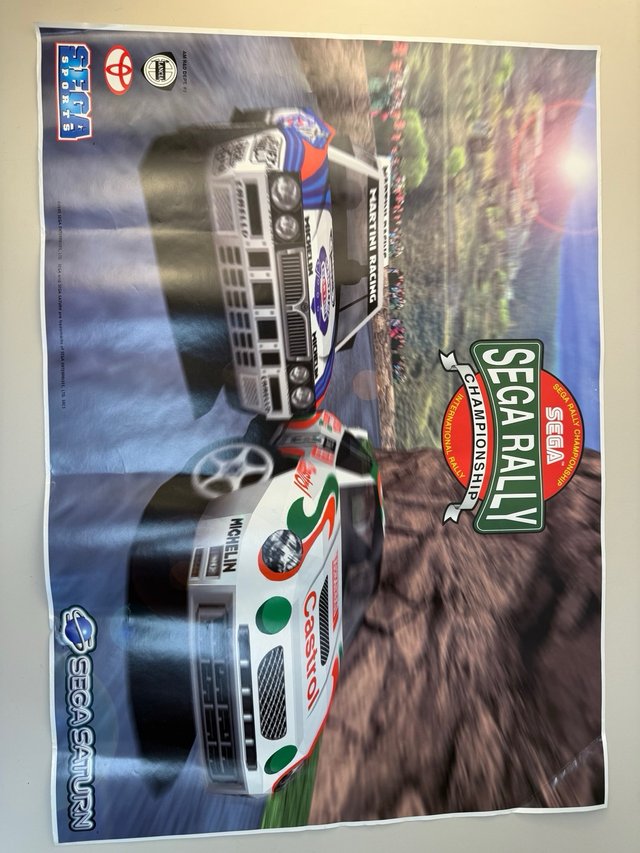 Poster promocional Sega Saturn Rally toyota Lancia