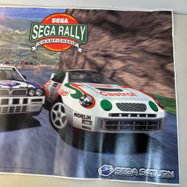 Poster promocional Sega Saturn Rally toyota Lancia
