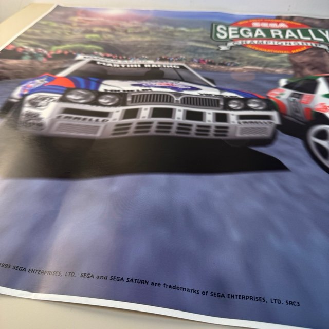 Poster promocional Sega Saturn Rally toyota Lancia