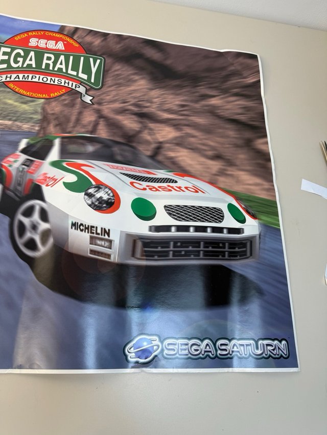 Poster promocional Sega Saturn Rally toyota Lancia