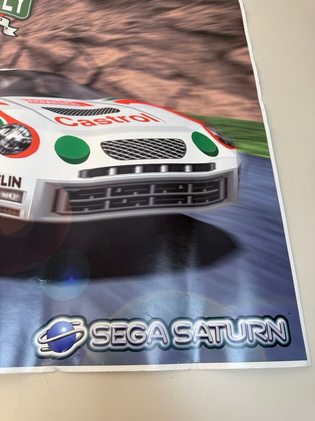 Poster promocional Sega Saturn Rally toyota Lancia