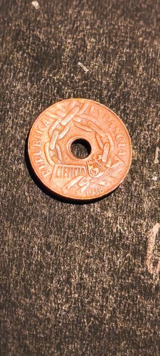 Moneda 25 céntimos 1938
