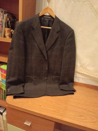 Chaqueta de traje gris hombre