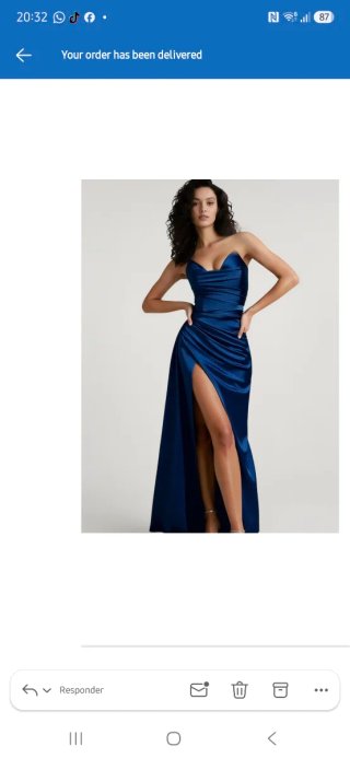 Vestido de fiesta azul T S