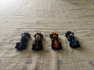 4 Coches F1 Miniatura