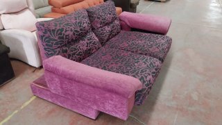 Sofá Cama Tela Morado y Negro