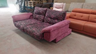 Sofá Cama Tela Morado y Negro