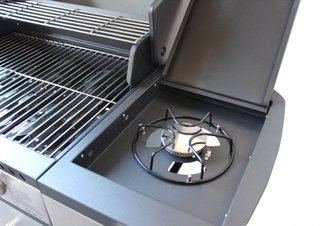 Barbecue a Gas 3 Fuochi Acciaio Fornello Laterale