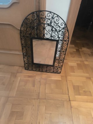 Espejo decorativo forja negro