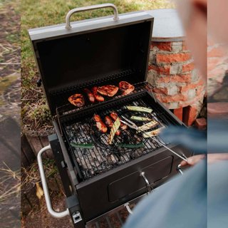 Barbecue a Carbonella in Acciaio con Termometro