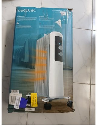 Cecotec Radiador Eléctrico de Aceite Bajo Consumo de 5 Módulos ReadyWarm 550 Space White. 1000W - 3 Niveles de Potencia - Sistema
