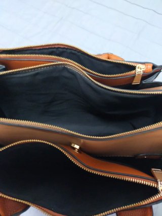 Bolso grande beige y marrón