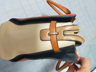 Bolso grande beige y marrón