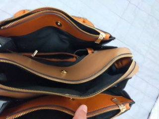 Bolso grande beige y marrón