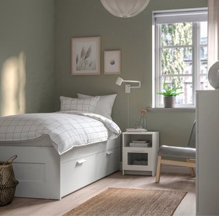 Cama Ikea Brimnes 90x200 + Colchón